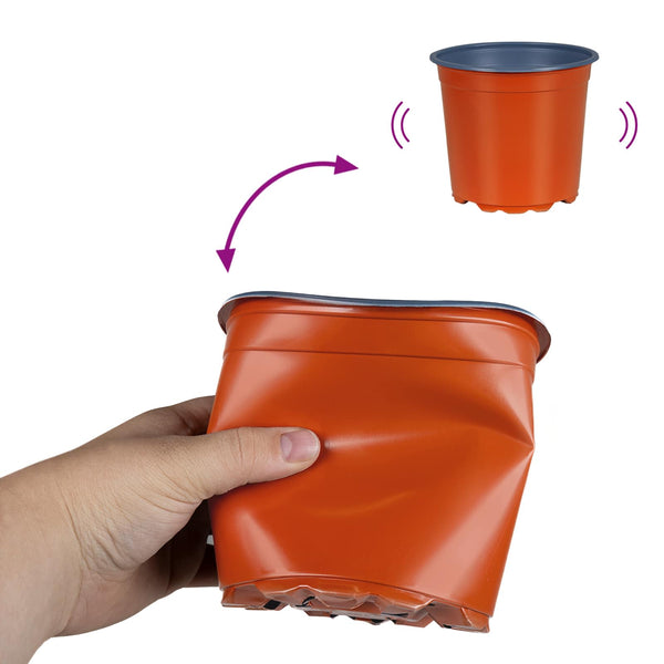 vidaXL Plant Pot 200 pcs Terracotta Ø 15 x 13 cm Plastic