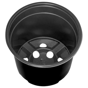 vidaXL Round Flower Pot 200 pcs Black Ø 10 x 8 cm Plastic