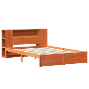 vidaXL Bed Frame with Storage Headboard 2 pcs Waxed Brown