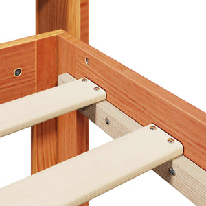 vidaXL Bed Frame Waxed Brown 150 x 200 cm Solid Pine Wood