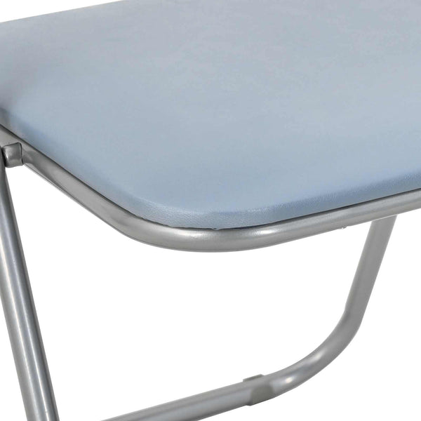 vidaXL Folding Chair 2 pcs Grey 48 x 43.5 x 81 cm Faux Leather