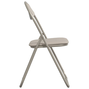 vidaXL Folding Chair 2 pcs Sand 48 x 43.5 x 81 cm Faux Leather