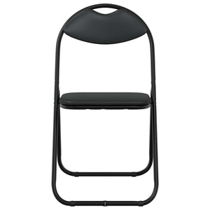 vidaXL Folding Chair 2 pcs Black 48 x 43.5 x 81 cm Faux Leather