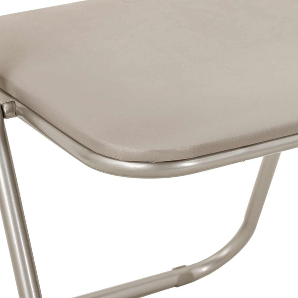 vidaXL Folding Chair 8 pcs Sand 48 x 43.5 x 81 cm Faux Leather