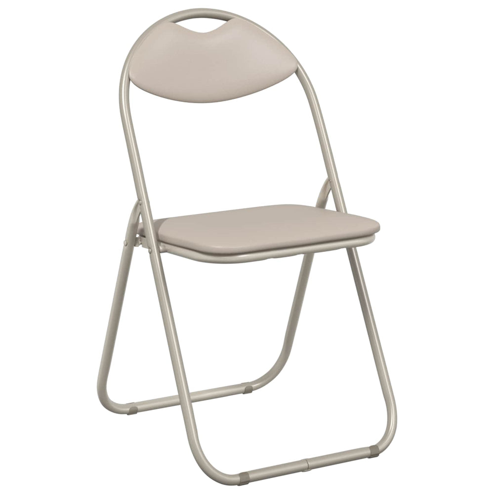 vidaXL Folding Chair 8 pcs Sand 48 x 43.5 x 81 cm Faux Leather