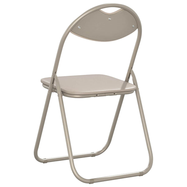vidaXL Folding Chair 8 pcs Sand 48 x 43.5 x 81 cm Faux Leather
