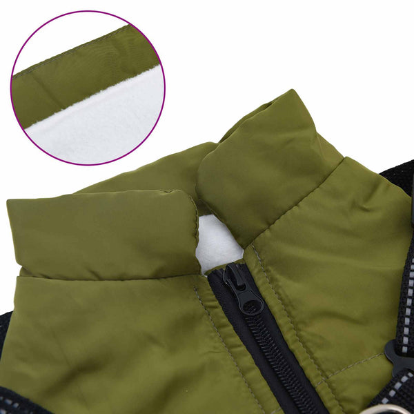 Olivegrüner Hundemantel Fleece L24