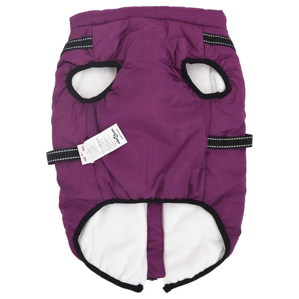 vidaXL Dog Coat Purple L44 Fleece and Polyester