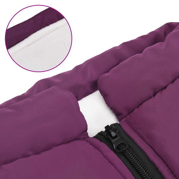 vidaXL Dog Coat Purple L48 Fleece and Polyester
