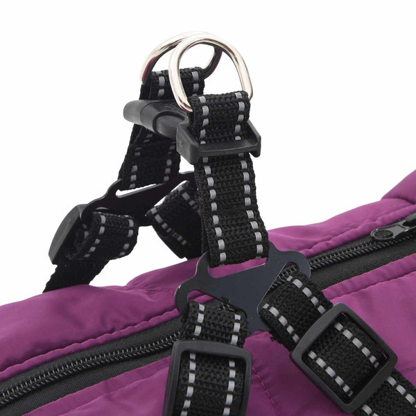 vidaXL Dog Coat Purple L48 Fleece and Polyester
