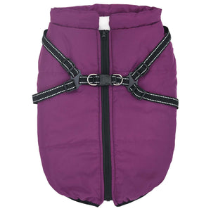 vidaXL Dog Coat Purple L48 Fleece and Polyester