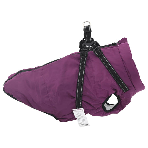 vidaXL Dog Coat Purple L48 Fleece and Polyester