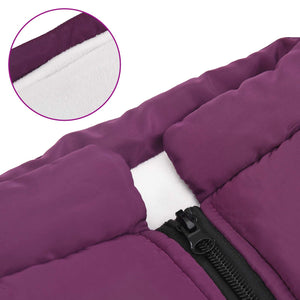 vidaXL Dog Coat Purple L52 Fleece and Polyester