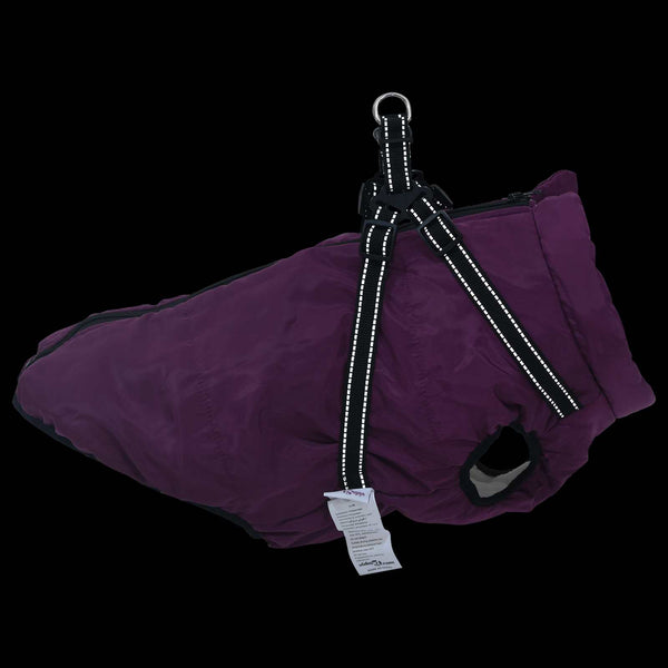 vidaXL Dog Coat Purple L52 Fleece and Polyester