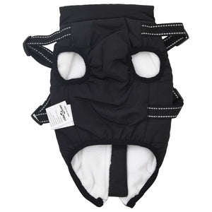 vidaXL Dog Coat Black L28 Fleece and Polyester
