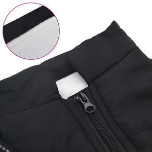 vidaXL Dog Coat Black L32 Fleece and Polyester