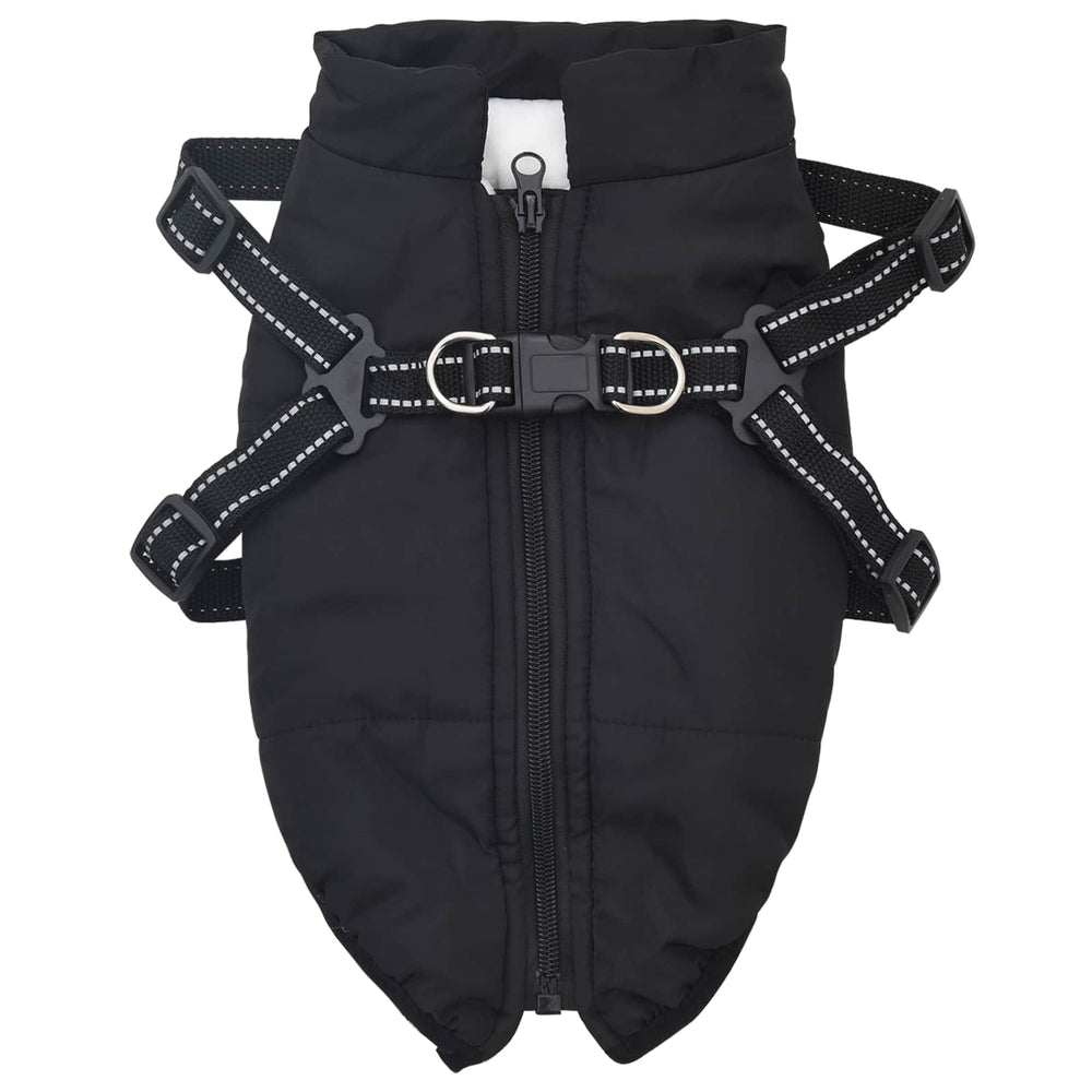vidaXL Dog Coat Black L32 Fleece and Polyester