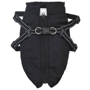vidaXL Dog Coat Black L36 Fleece and Polyester