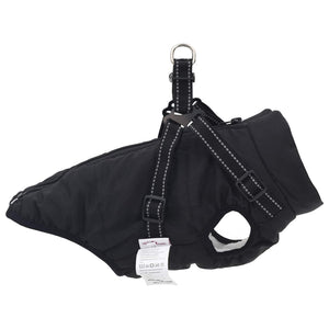 vidaXL Dog Coat Black L36 Fleece and Polyester