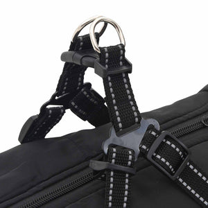 vidaXL Dog Coat Black L44 Fleece and Polyester