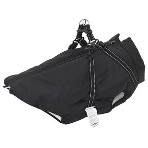 vidaXL Dog Coat Black L44 Fleece and Polyester