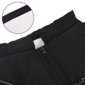 vidaXL Dog Coat Black L52 Fleece and Polyester