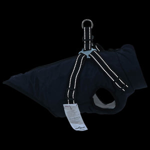 vidaXL Dog Coat Navy L28 Fleece and Polyester
