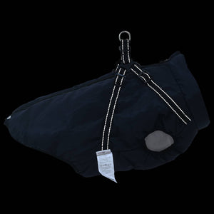vidaXL Dog Coat Navy L44 Fleece and Polyester