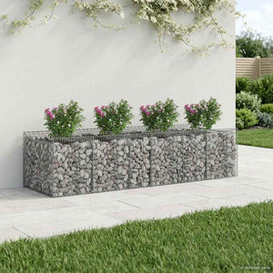 Gabionen Hochbeet 3er Set Silber