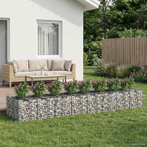 Gabionen Hochbeet 3er Set Silber