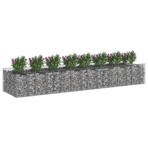 Gabionen Hochbeet 3er Set Silber
