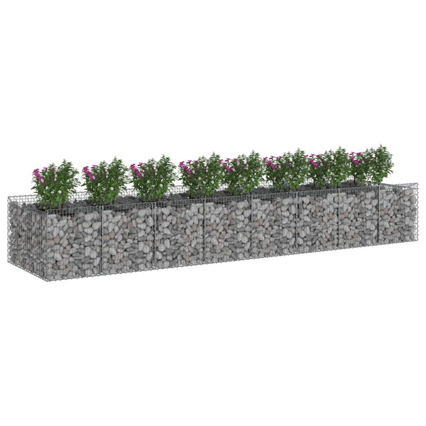 Gabionen Hochbeet 3er Set Silber