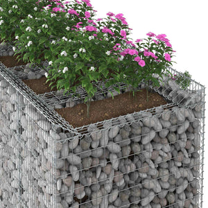 Gabionen Hochbeet 3er Set Silber