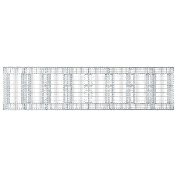 Gabionen Hochbeet 3er Set Silber