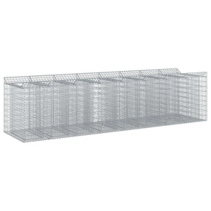 Gabionen-Hochbeet 4er-Set, Silber