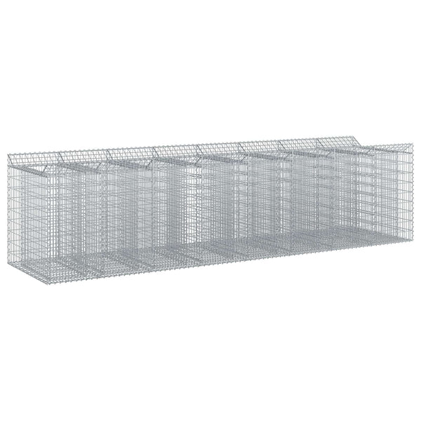 Gabionen-Hochbeet 4er-Set, Silber
