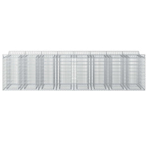 Gabionen-Hochbeet 4er-Set, Silber