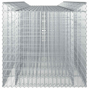 Gabionen-Hochbeet 4er-Set, Silber