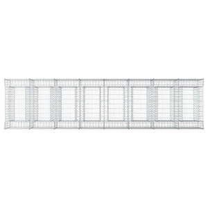 Gabionen-Hochbeet 4er-Set, Silber