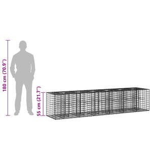 Gabionen Hochbeet 2er Set, 260cm