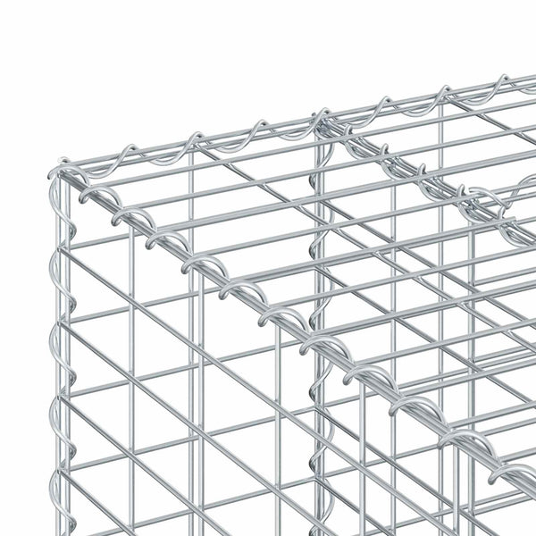 Gabionen Hochbeet 2er Set Silber 340cm