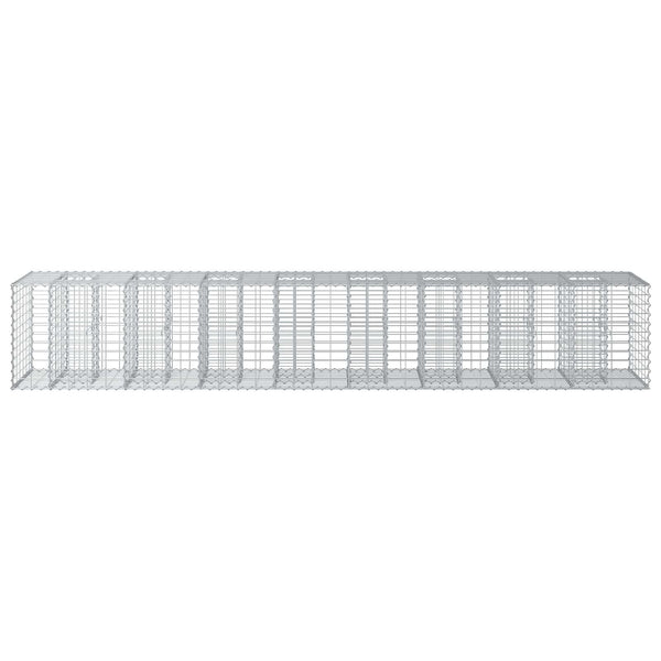 Gabionen Hochbeet 2er Set Silber 340cm