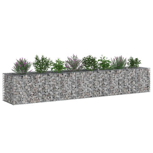 Gabionen Hochbeet 2er Set Silber 340cm
