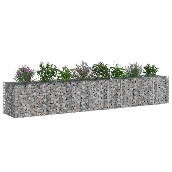 Gabionen Hochbeet 2er Set Silber 340cm