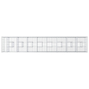 Gabionen Hochbeet 2er Set Silber 340cm