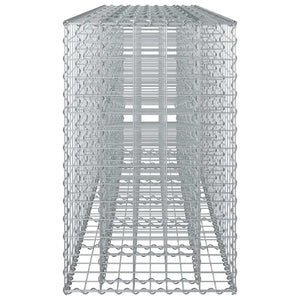 Gabionen Hochbeet Silber 250x50x80cm, 2er Set