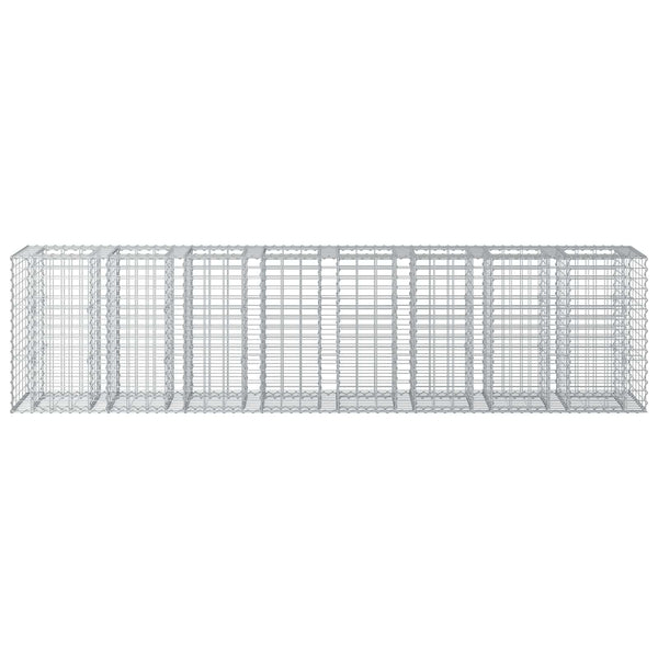 Gabionen Hochbeet Silber 330x50x80cm, 2er Set