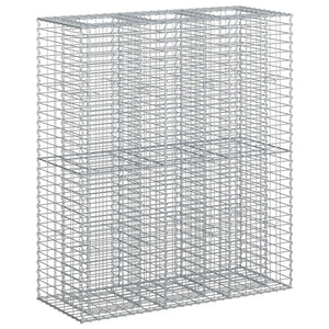 Gabionen Hochbeet 2er Set Silber 130x50x150cm
