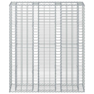 Gabionen Hochbeet 2er Set Silber 130x50x150cm