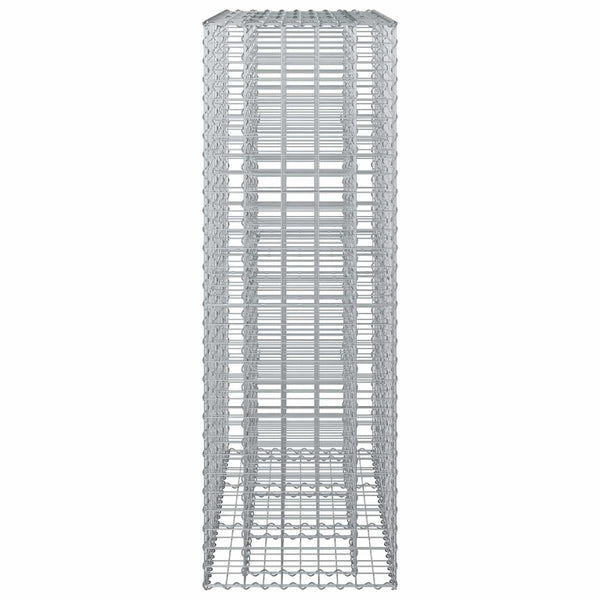 Gabionen Hochbeet 2er Set Silber 130x50x150cm